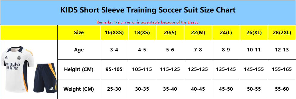 KIDS Short Sleeve Training Suit